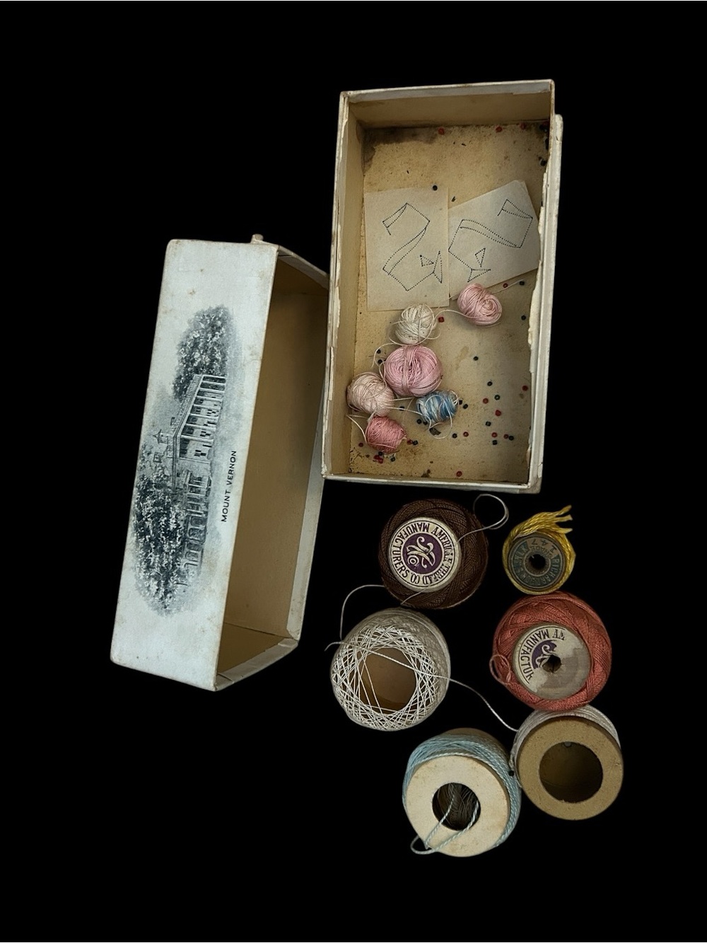 Vintage Thread Assortment & Illustrated Box Sewing Collection - Picture 7 of 7